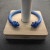 David Yurman 7mm Deep Blue Colorful Enamel Cuff Bracelet, Fits Wrist Size 16cm - 20cm