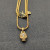David Yurman Gold White Diamond Gumball Necklace, 2mm Chain, 45+5cm Adjustable Length