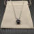 David Yurman Sterling Silver 11mm Four-Prong Black Diamond Necklace