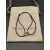 David Yurman Black Double Ring Gold Nylon Cord Bracelet