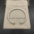 David Yurman 4mm Sterling Silver Yellow Diamond Bangle Bracelet
