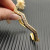 David Yurman Gold Tone 5mm Single Row Diamond Cuff Bracelet