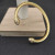 David Yurman 5mm Gold-Tone Half-Pav&Atilde;&copy; Cable Cuff Bracelet