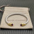 David Yurman 5mm Gold End Sterling Silver 5-Row Pav&Atilde;&copy; Red Diamond Bracelet