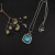 David Yurman 14mm Cushion-Cut Center Stone Necklace with Blue Pav&Atilde;&copy;