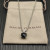 David Yurman Sterling Silver 11mm Four-Prong Black Diamond Necklace