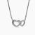 David Yurman Silver-Tone Double Heart Diamond Pendant Necklace