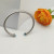 David Yurman 4mm Sterling Silver Blue Diamond Bangle Bracelet