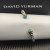 David Yurman 6mm Gold and Silver Turquoise Cable Cuff Bracelet