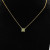 David Yurman Gold 8mm Four-Prong Green Diamond Necklace