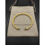 David Yurman 4mm Gold Light Green Diamond Bangle Bracelet