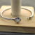 David Yurman 3mm Cable Classic Four-Point White Agate Diamond Cuff Bracele