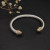 David Yurman 7mm Gold and Silver Dome-End Cable Cuff Bracelet