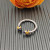 David Yurman 2.3mm Gold and Silver Renaissance Blue Chalcedony Pav&Atilde;&copy; Diamond Ring