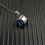 David Yurman Sterling Silver 11mm Four-Prong Blue Diamond Necklace