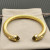 David Yurman 7mm Gold-Tone Cable Cuff Bracelet Brown Diamonds