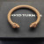 David Yurman 7mm Brown Colorful Enamel Cuff Bracelet, Fits Wrist Size 16cm - 20cm
