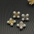 David Yurman 16.5mm Gold Pyramid Pearl Stud Earrings