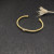 David Yurman Gold Tone 4mm Diamond Single X Cuff Bracelet