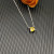 David Yurman Silver 8mm Four-Prong Yellow Diamond Necklace Adjustable 42+3+3cm