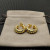 David Yurman 20.5x20mm Gold Cable Spiral Hoop Earrings