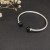David Yurman 3mm Silver Cable Bracelet with Black Onyx