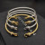 David Yurman Gold 3mm Pav&Atilde;&copy; Hook-End Bangle Bracelet