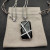 David Yurman Black Onyx Bezel Necklace, 3mm Chain, 50+5cm / 60+5cm Adjustable Length