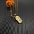 David Yurman Gold Streamlined Rectangular Tag Necklace