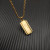 David Yurman Gold Streamlined Rectangular Tag Necklace