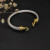 David Yurman Gold Tone 7mm Hook End Cuff Bracelet