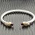 David Yurman 5mm Gold End Sterling Silver 5-Row Pav&Atilde;&copy; Red Diamond Bracelet