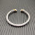 David Yurman 5mm Gold-Tone End Caps Sterling Silver Cable Cuff Bracelet with Pearls