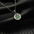 David Yurman Sterling Silver 17.8mm Round Pav&Atilde;&copy; Malachite Necklace
