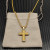David Yurman Gold Diamond Cable Cross Necklace
