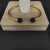 David Yurman 3mm Gold Cable Bracelet with Black Onyx