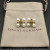 David Yurman 16.5mm Gold Pyramid Pearl Stud Earrings