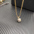 David Yurman Gold Pav&Atilde;&copy; Square Diamond Pendant Necklace, 1.5mm Chain, Length 45cm + 5cm