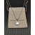 David Yurman 14mm Square White Diamond Necklace
