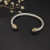 David Yurman 7mm Gold and Silver Dome-End Cable Cuff Bracelet