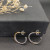 David Yurman Cable Hoop Earrings with Cylindrical Gold and Silver Accent