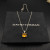 David Yurman Sterling Silver 11mm Four-Prong Yellow Diamond Necklace