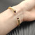 David Yurman 4mm Gold Red Diamond Bangle Bracelet