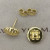 David Yurman Gold Tone 14mm Cable Spiral Stud Earrings