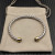 David Yurman 6mm Gold and Silver Black Diamond Cable Cuff Bracelet