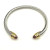 David Yurman 5mm Gold-End Red Diamond Cable Cuff Bracelet
