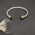 David Yurman 5mm Gold-End Red Diamond Cable Cuff Bracelet