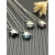 David Yurman 11mm Hexagonal Blue Crystal Pendant Necklace