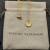 David Yurman Silver Diamond Letter P Round Pendant Necklace, Length 42cm + 3cm + 3cm