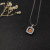 David Yurman 7mm Cushion-Cut Center Stone Necklace Champagne Diamond